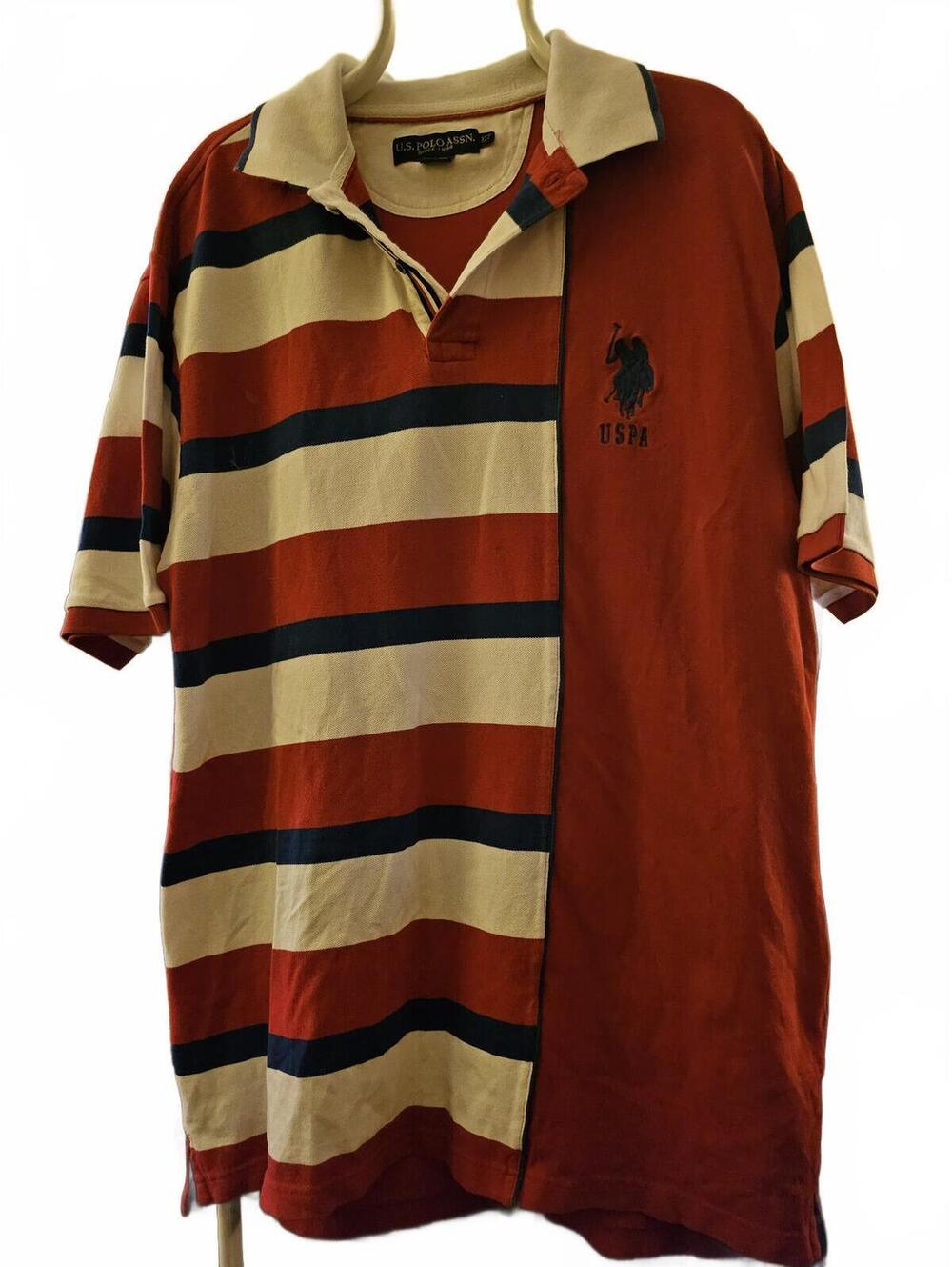US POLO ASSN Polo Short Sleeve Mens Size XLT - big pony - EUC
